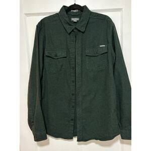 Eddie Bauer Men’s TL Green Brushed Flannel Field Shirt Workwear Outdoor